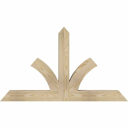 Ekena Millwork Richland Rough Sawn Timber Gable Bracket, Douglas Fir, 48"W x 28"H x 4"D x 4"F, 14/12 Pitch GBW048X28X0404RIC00RDF